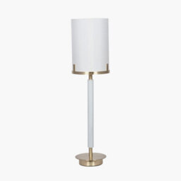 Pacific Lifestyle Midland Champagne Gold Metal And Marble Effect Table Lamp - thumbnail 3