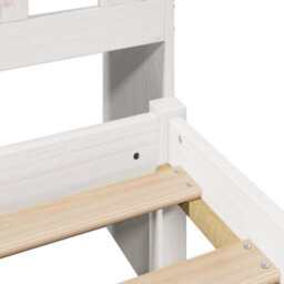 Berkfield Bookcase Bed Without Mattress White 135X190 Cm Doouble Solid Wood Pine - thumbnail 9