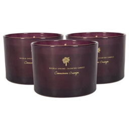 Nicola Spring 3X Cinnamon & Orange Scented Candles 350G 38H Natural Double Wick Soy Wax Aromatherapy Candle Home Fragrance - thumbnail 1
