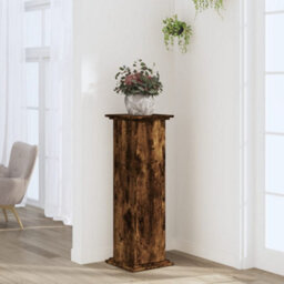 Walplus Plant Stand Smoked Oak 33X33X100 Cm Engineered Wood - thumbnail 1