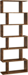 Songmics Bookshelves, 6-Tier Bookcase, Cube Display Shelf, Freestanding Storage Shelf, Modern, Rustic Brown - thumbnail 7