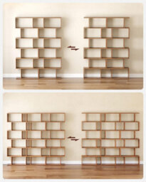 Songmics Bookshelves, 6-Tier Bookcase, Cube Display Shelf, Freestanding Storage Shelf, Modern, Rustic Brown - thumbnail 6