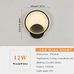 Modern Led Wall Light 3000K Warm Wall Lamp For Bedroom Office Livingroom Arcylic - thumbnail 3