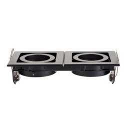 Luminosa Lighting Luminosa Xeno Twin 2 Light Recessed Titlable Downlight Matt Black Dimmable - thumbnail 3