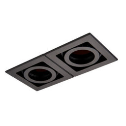 Luminosa Lighting Luminosa Xeno Twin 2 Light Recessed Titlable Downlight Matt Black Dimmable - thumbnail 5