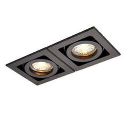 Luminosa Lighting Luminosa Xeno Twin 2 Light Recessed Titlable Downlight Matt Black Dimmable - thumbnail 2