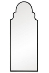 Mirroroutlet The Arcus Black Arched Leaner Wall Garden Mirror 180 X 70Cm - thumbnail 2