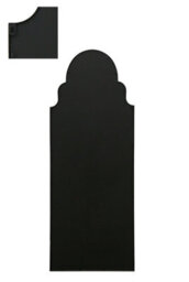 Mirroroutlet The Arcus Black Arched Leaner Wall Garden Mirror 180 X 70Cm - thumbnail 4