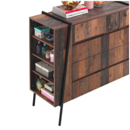 Timber Art Design Abbey Rustic Chest Of Drawers 4 Drawer Bedroom Living Room Storage Industrial - thumbnail 5