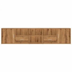 Berkfield Corner Cabinet Artisian Oak 200X40X45 Cm Engineered Wood - thumbnail 4