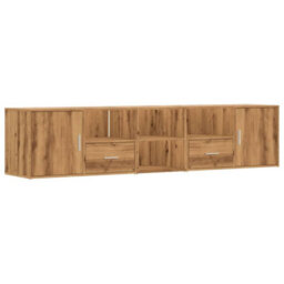 Berkfield Corner Cabinet Artisian Oak 200X40X45 Cm Engineered Wood - thumbnail 2