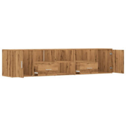 Berkfield Corner Cabinet Artisian Oak 200X40X45 Cm Engineered Wood - thumbnail 8
