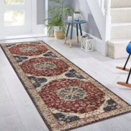 Ameha Cashmere Whisper Extra Large Area Rug For Hallway Carpets Kitchen Mat Indoor/outdoor Rugs (Red Floral,80 X 300 Cm) - thumbnail 6