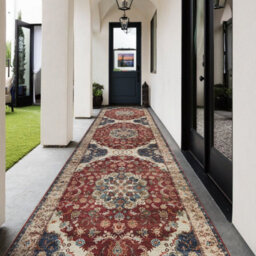 Ameha Cashmere Whisper Extra Large Area Rug For Hallway Carpets Kitchen Mat Indoor/outdoor Rugs (Red Floral,80 X 300 Cm) - thumbnail 4