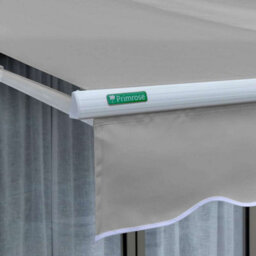 Primrose Awnings 3.0M X 2.5M Retractable Manual Half Cassette Silver Awning Outdoor Patio Canopy - thumbnail 7