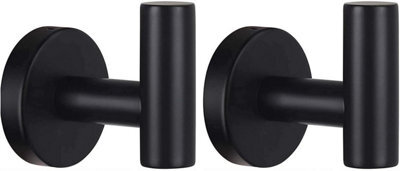 4 Pack Bathroom Set, Brushed Silver, Towel Hook, Wall Hook, Home Hook, Stainless Steel - image 1