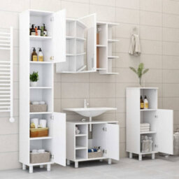 Vidaxl Bathroom Mirror Cabinet White 80X20.5X64 Cm Engineered Wood - thumbnail 9