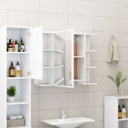 Vidaxl Bathroom Mirror Cabinet White 80X20.5X64 Cm Engineered Wood - thumbnail 3