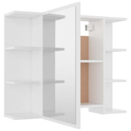 Vidaxl Bathroom Mirror Cabinet White 80X20.5X64 Cm Engineered Wood - thumbnail 5