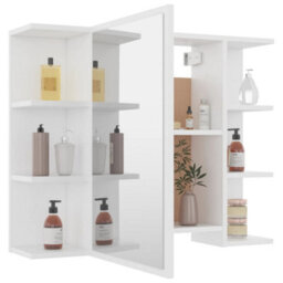Vidaxl Bathroom Mirror Cabinet White 80X20.5X64 Cm Engineered Wood - thumbnail 4