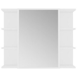 Vidaxl Bathroom Mirror Cabinet White 80X20.5X64 Cm Engineered Wood - thumbnail 6