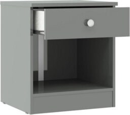 Denver Grey Gloss 2 Door Double Wardrobe 3 Piece Bedroom Furniture Set - thumbnail 6