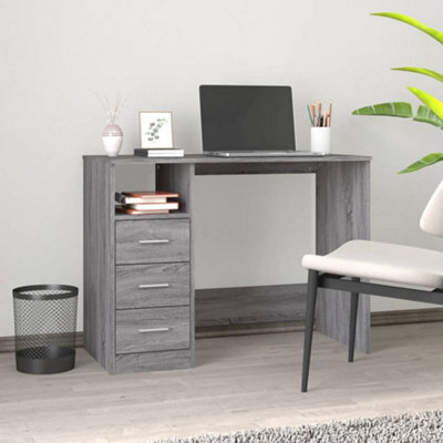 Berkfield Desk With Drawers Grey Sonoma 102X50X76 Cm Engineered Wood - image 1