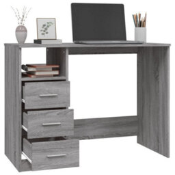 Berkfield Desk With Drawers Grey Sonoma 102X50X76 Cm Engineered Wood - thumbnail 5