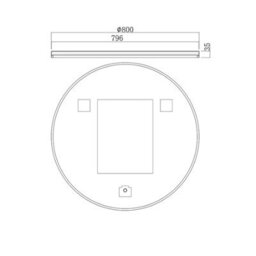 Royal Bathrooms Luxor 800 X 800mm Gun Metal Grey Round Framed Mirror Within Frame Led, Touch Sensor & Demister Pad - thumbnail 7