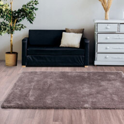 Indigo Silver Plain Shaggy Handmade Luxurious Sparkle Easy To Clean Rug For Dining Room Bed Room And Living Room-80Cm X 150Cm - thumbnail 1
