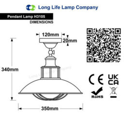 Long Life Lamps Company Industrial Rustic Copper Caged Flush Mount Ceiling Light H3105 - thumbnail 2