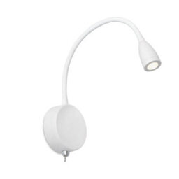 Luminosa Lighting Luminosa Loke Led Indoor Wall Light Reading Lamp White
