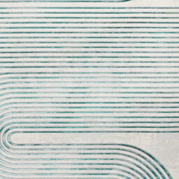 Grey Green Abstract Modern Striped Easy To Clean Dining Room Rug-120Cm X 170Cm - thumbnail 3