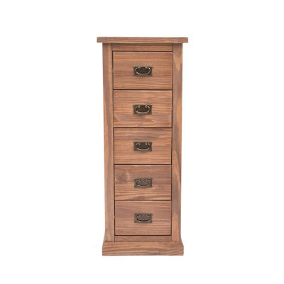 Cabinet Bits Tirolo 5 Drawer Narrow Chest Of Drawers Bras Drop Handle - image 1