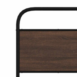 Berkfield Bed Frame Without Mattress 75X190 Cm Small Single Brown Oak Engineered Wood - thumbnail 8