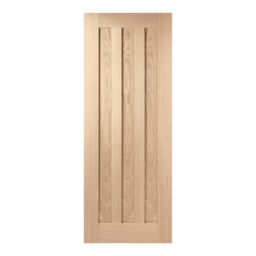 Lpd Idaho Unglazed Modern Light Brown White Oak Veneer Internal Oak & Particleboard Fire Door, (H)1981mm (W)838mm (T)44mm - thumbnail 2