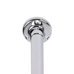 Homestylestore Chrome Ceiling Mounted Oval Shower Curtain Rail - thumbnail 3