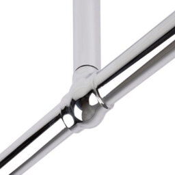 Homestylestore Chrome Ceiling Mounted Oval Shower Curtain Rail - thumbnail 2