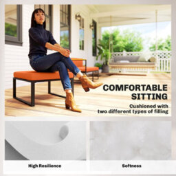 Outsunny Replacement Cushions For Outdoor Furniture Garden Seat Cushion Pad - thumbnail 4