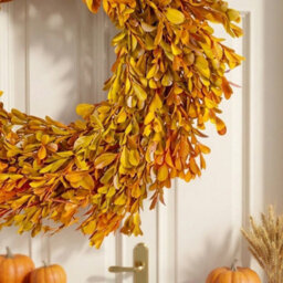Garden Greatness Harvest Dried Autumn Leaf Wreath - thumbnail 2