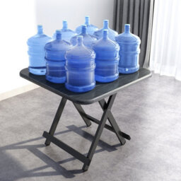 Living And Home Heavy Duty Square Black Wooden Folding Table With Metal Leg For Indoor 700 X 700 mm - thumbnail 5