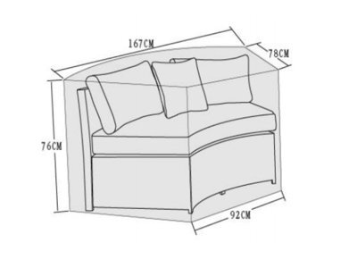 Signature Weave Juliet Half Moon Sofa Chair Furniture Set Cover 167 X 76 X 78Cm - image 1