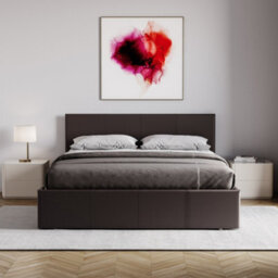 Lassic Vida Designs Lisbon Brown 5Ft King Size Ottoman Ukfr Faux Leather Bed Frame - thumbnail 4