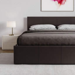 Lassic Vida Designs Lisbon Brown 5Ft King Size Ottoman Ukfr Faux Leather Bed Frame - thumbnail 5