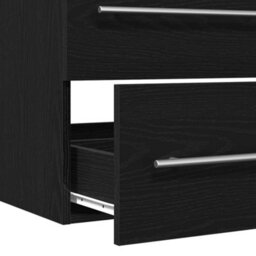 Berkfield Elegant Bathroom Sink Cabinet Black Oak 100X38.5X48 Cm Engineered Wood - thumbnail 9