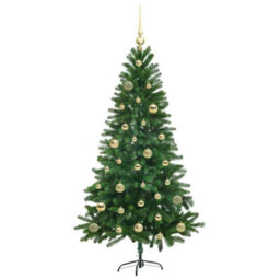 Vidaxl Christmas Tree With 150 Leds With Stand Green 150 Cm Pe - thumbnail 4
