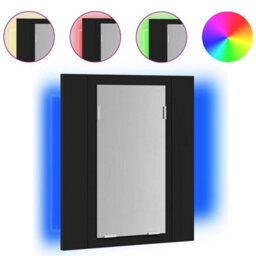 Walplus Led Bathroom Mirror Cabinet Black 40X12X45 Cm Acrylic - thumbnail 2