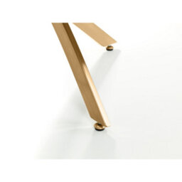 Julian Bowen Montero Round Glass Top 4 Seater Dining Table - Gold - thumbnail 8