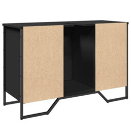 Berkfield Bathroom Sink Cabinet Black 91X35X60 Cm Engineered Wood - thumbnail 6