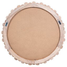 Beliani Wall Mirror Alzon 86 Cm 86 Cm Paulownia Wood Brown - thumbnail 4